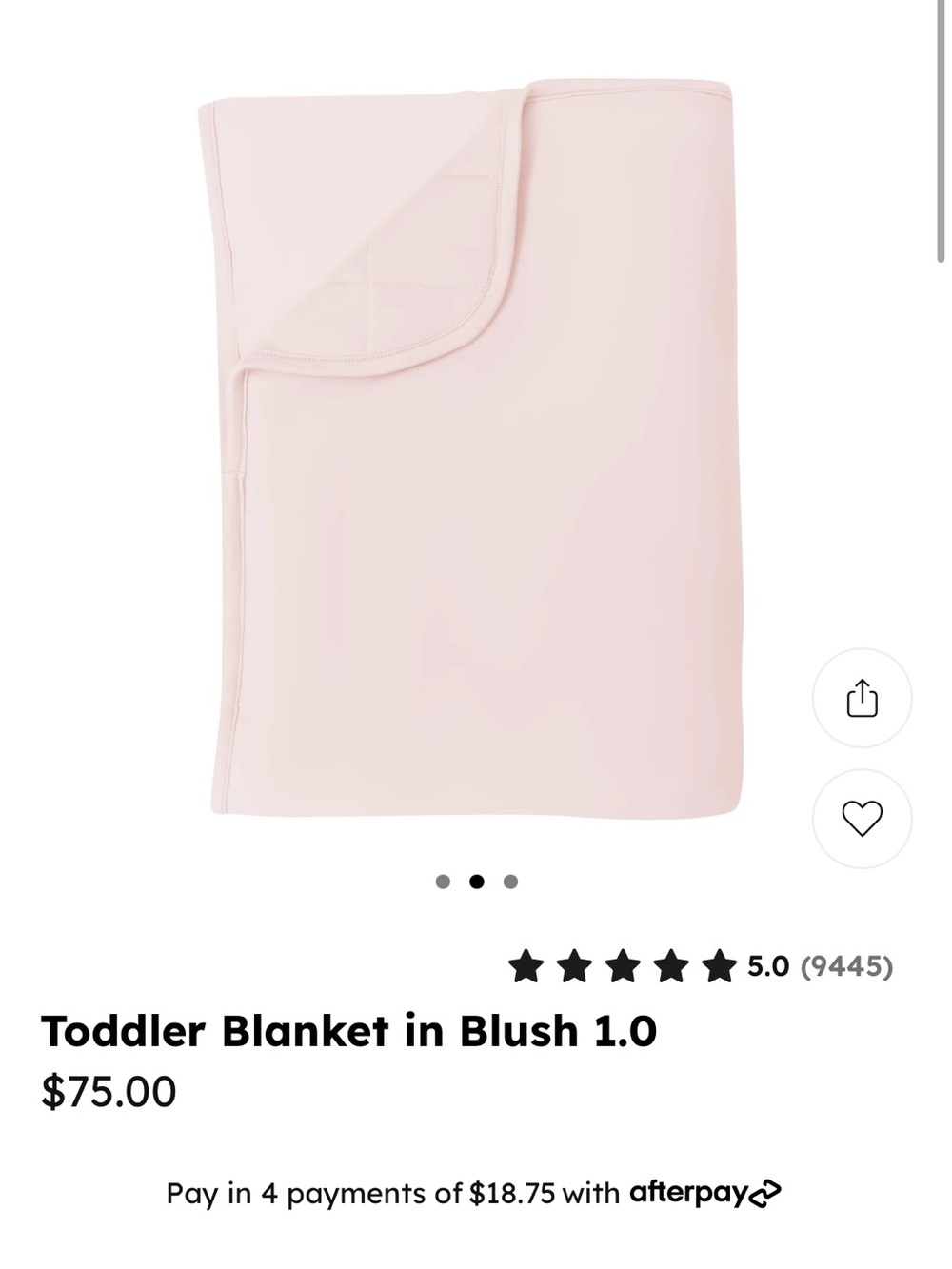 Kyte Baby Blush Toddler Blanket 1.0 TOG